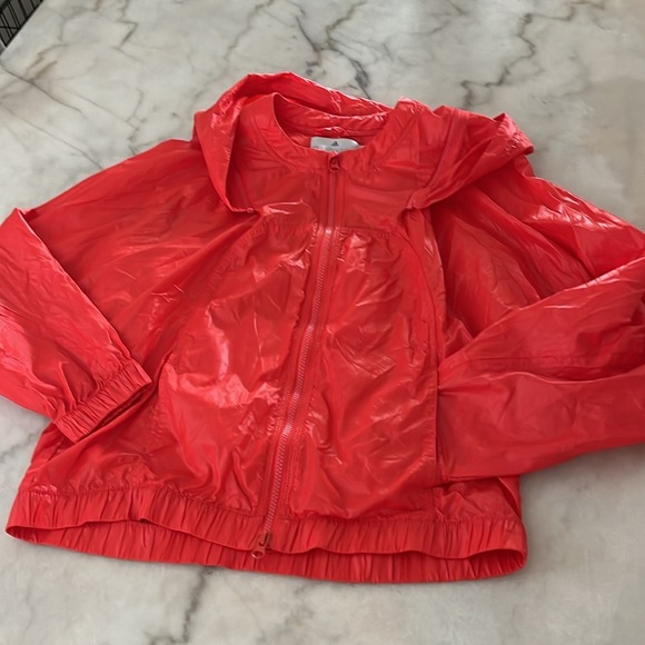 Stella McCartney By Adidas Orange Red Jacket Sz M Oversized Zip Jacket - Picture 14 of 16
